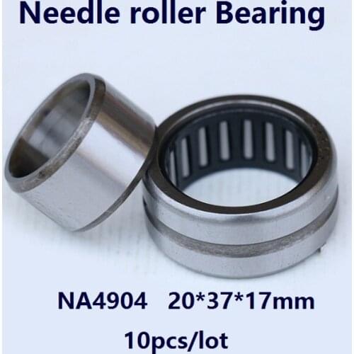 10pcs/lot NA4904 Heavy duty Needle roller Bearing 20×37×17mm Inner ring needle roller bearings with inner ring 20*37*17mm