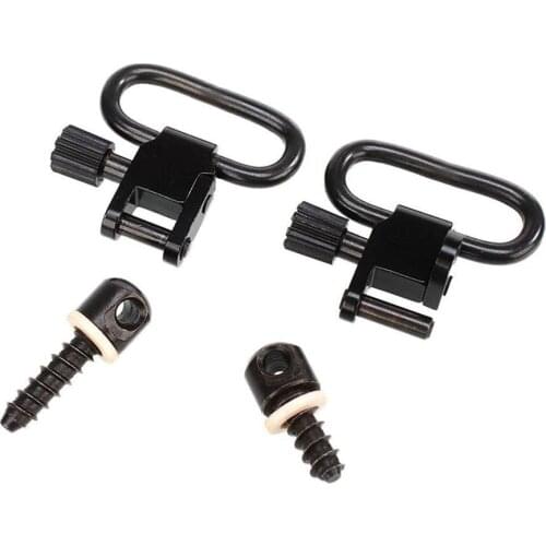 2 PCS Quick Detach Sling Swivels Studs Hunting Accessories Rifle Carbon Steel Kit QD Sling Swivels Sports W/screws Cn(origin)