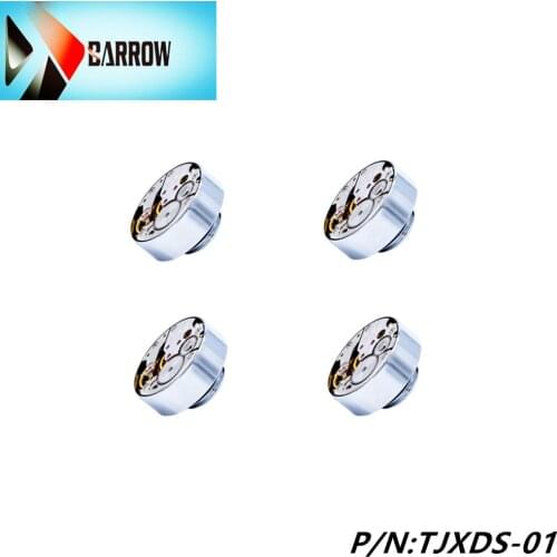4PCS Barrow Silver Gold G1/4 "Time Series Manual Tightening Lock Sealing Cap Cooling Water Computer Accessories TJXDS-01 cooler