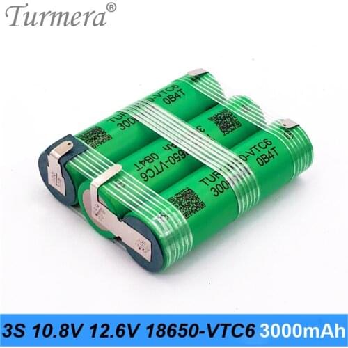 3S 12.6V 4S 16.8V Battery Pack US18650VTC6 3000mah 30A Discharge Current for shura screwdriver battery (customize) Turmera 2020