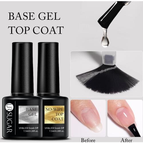 UR SUGAR 7.5ml Base and Top Coat Gel Nail Polish UV Soak off Varnish Semi Permanent Nail Art Manicure Gel Varnish Matte Top Coat