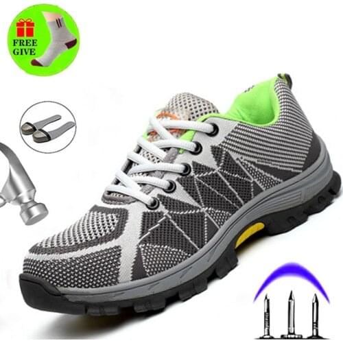 2019 Anti-smashing Puncture Work Shoes Outdoor Breathable Men And Women Steel Toe Cap Safety Shoes Wear-resistant Mens Boots