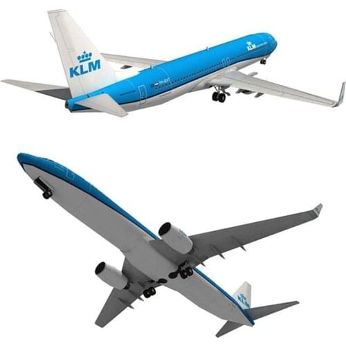 1:100 Boeing 737 Aircraft Dutch Airlines 3D Paper Model DIY Handmade Toys New