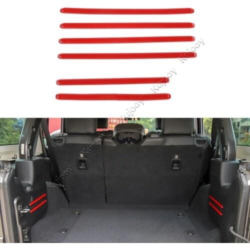 For Jeep Wrangler JL 2018+ Trunk Decor Sticker Trim Cover ABS Car Styling Accessories