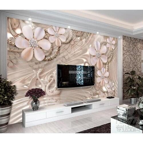 Home Decor Photo Wallpaper Mural Jewelry flowers Living Room Bedroom Wallpapers For Walls Sofa TV Background Papel De parede 3D