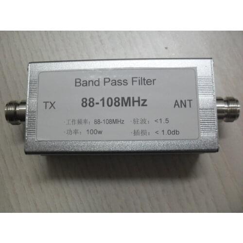 Band Pass Filter 88-108MHz Filter N Female Base Band Pass Anti-interference Improve Receiving Sensitivity