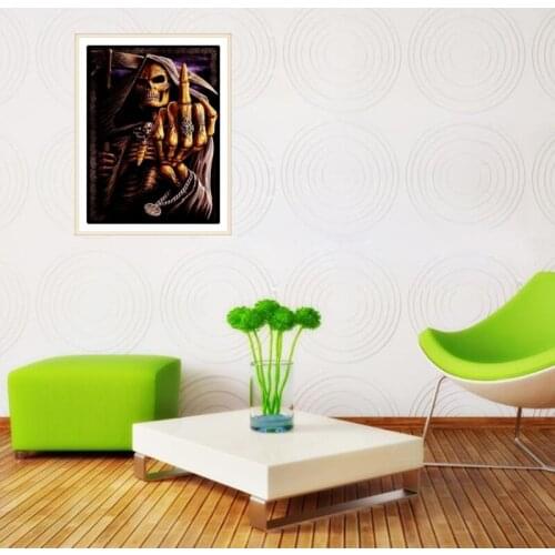 Skull 5D Full Diamond Embroidery Painting DIY Painting Cross Stitch Home Decor X4YD