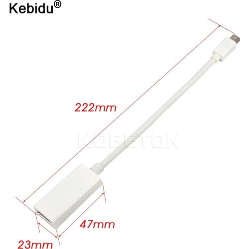 Kebidu DP Converter Mini DisplayPort Adapter Display Port DP to HDMI-compatibleI for Thunderbolt For Mac Macbook Pro Air