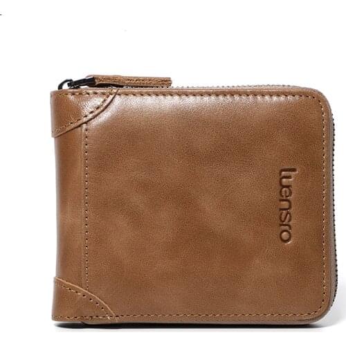 2020 Genuine Leather Women Wallets Short Coin Purse Small Wallet Leather Card Holder Purse Zipper Hasp Female Coin Wallet Women