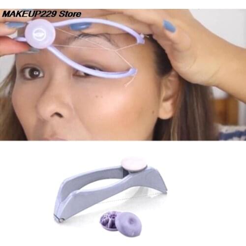 Plastic Facial Hair Remover Depilador DIY Hair Spring Threading Epilator For Lip Eyebrows Smooth Removal Hair Removal Cream 1PC