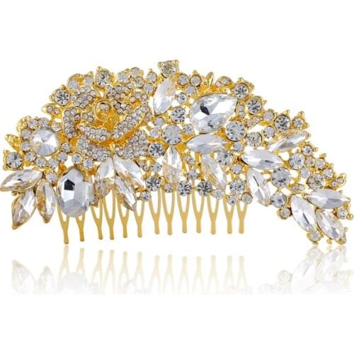 Handmade Crystal Wedding Bridal Hair Combs Tiara Hair Accessories Wedding Headpieces for Brides для волос аксессуары 2021