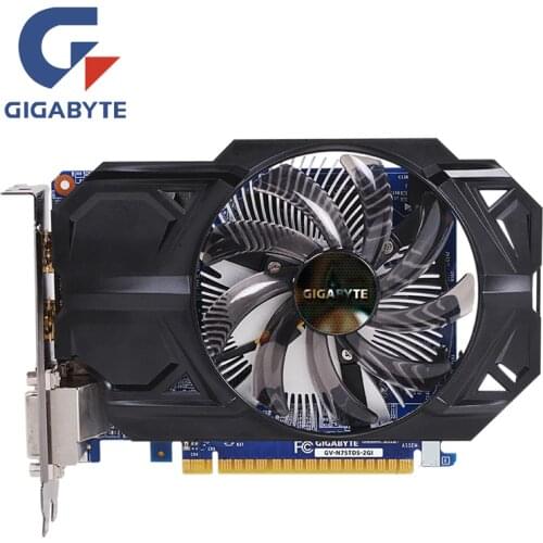 GIGABYTE GTX 750Ti 2GB D5 Video Card 128Bit GDDR5 Graphics Cards GTX750TI GV-N75TD5-2GI for nVIDIA Geforce GTX750 Hdmi Dvi Used