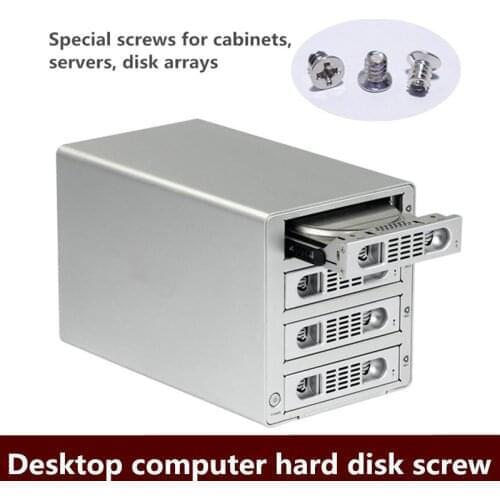 Desktop computer hard disk screw 6#32*5/6 countersunk head coarse thread m3.5 inch server disk array cabinet drawer screw 200pcs