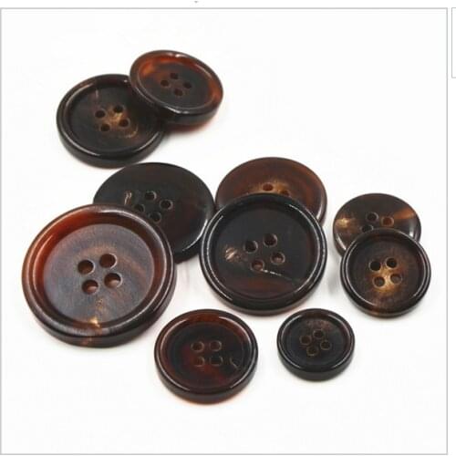 High Quality Natural Brown Black Real Buffalo Horn Button Suit Jacket Blazer Coat Set Trim Horn Button 18mm 20mm 23mm