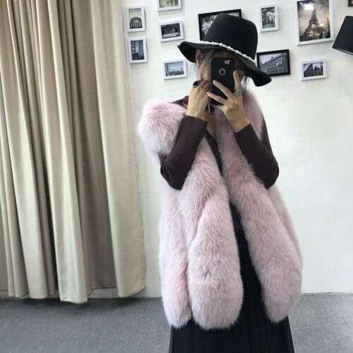 2020 Winter New Leather Grass Vest Animal Faux Fur Lady Light Vest Warm Fashion Street Pretty Woman Thick Warm Fur Coats Y595