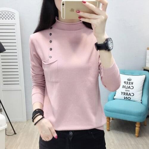 Knitted Sweater Turtleneck Women Winter Autumn Long Sleeve Female Slim Thin Ladies Tops Womens Pullovers Pull Femme Hiver G795
