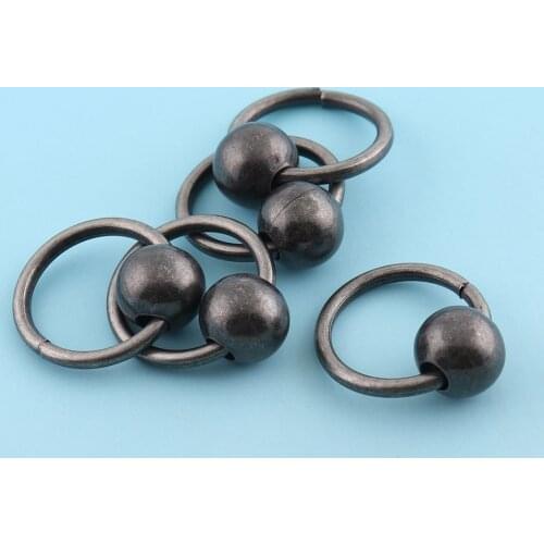 15pcs 20mm Gunmetal O Ring Metal O Buckles Belt Strap Buckle Webbing O Ring Handbag Accessories Leathercraft Hardware