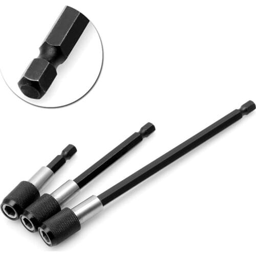 3pcs x 1/4" Hex Shank Quick Release Magnetic Screwdriver Bit Holder Extension Bar ,extension bit holder