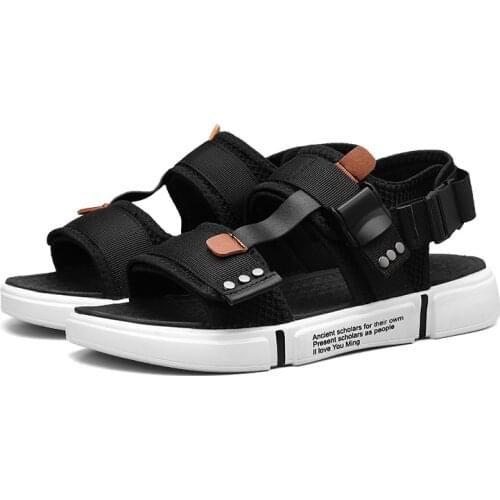 44 sandalia unisex s hollow waterproof sandals luxury in homens leather breathable roman slippers footwear mountain homme slip