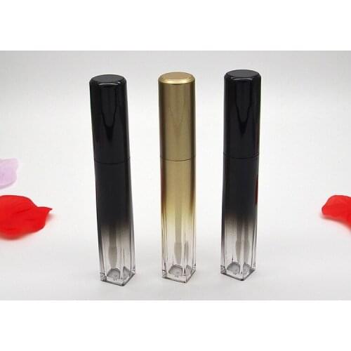 50 Pieces 8ML Empty Lip Gloss Tubes Plastic Lip Balm Tube Lipstick Mini Sample Cosmetic Container With Gold Cap