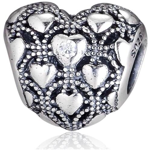 Authentic 925 Sterling Silver Club Exclusive 2016 Edition Heart Charm Beads for Jewelry Making Fits Original Charms Bracelet
