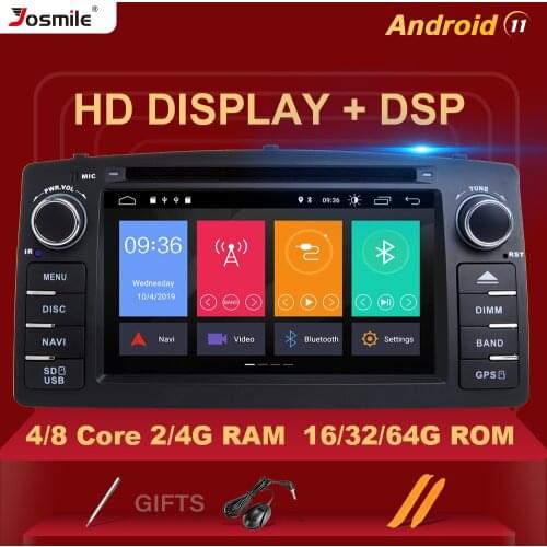 8 Core 2 Din Android 11 Car DVD Multimedia Player For Toyota Corolla E120 BYD F3 Car Stereo GPS AutoRadio Navigation DSP 4GB 64G