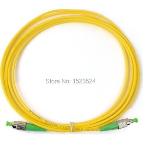 Free Shipping 10pcs/lot SM SX PVC 3mm 3 Meters FC/APC Fiber Optic Jumper Cable FC/APC-FC/APC Fiber Optic Patch Cord