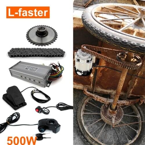 Fixed Chain Wheel 48V 500W Electric Freight Bike Engine Kit Loading Weight 250kg Use Foot Pedal Accelerator Can Back The Wheel