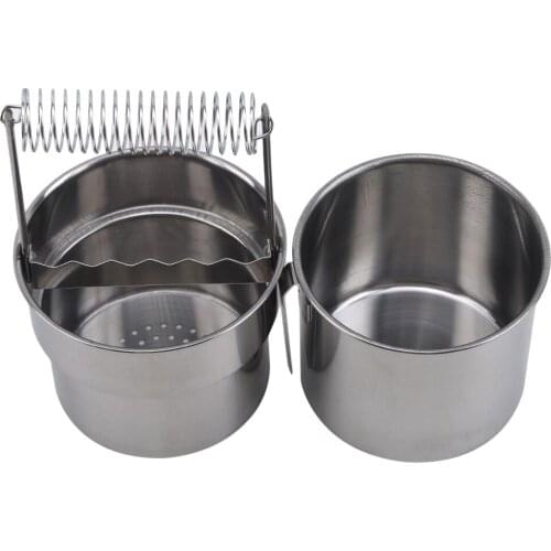 Oil Painting Washing Buckets New Pen Washing Bucket Stainless Steel Double-Layer Paint Brush Bucket For Student Art Supplies