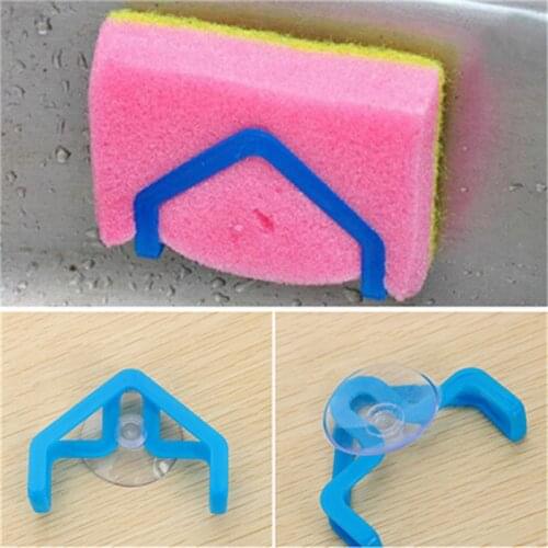 Creative Bathroom Shelf Sponge Clothes Storage Rack Suction Kitchen Clean Holder Clip Rag Hollow Drain Rack Soap Hanging Shelves
