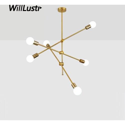 Creative Iron Pendant Lamp Minimalist Geometric Line Hotel Restaurant Living Dinning Bedroom Modern Branch Suspension Lighting