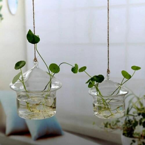 Creative Hanging Decoration Home Garden Hanging Glass Ball Vase Flower Plant Pot Terrarium Container Party Wedding Decor