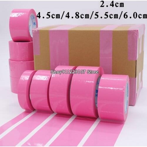 Pink color tape 2.4/4.5/5.5/4.8/6/7cm wide tape color tape packing and sealing pink tape adhesive paper