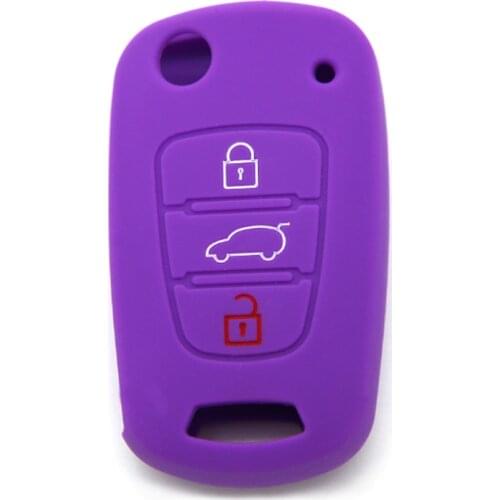 Muchkey Key Cover Remote Flip Case Protect Skin For 3 Button Floding Key For Hyundai i20 i30 For Kia K2 K3