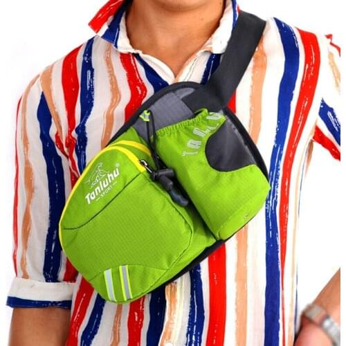 Climbing Cycling Water Bottle Storage Bag Multifunction Running Waist Bag Men Women Sports Large Capacity Waterproof Chest Bag