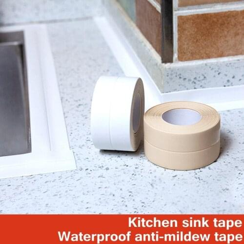 3.2 Meters Bathroom Shower Sink Bath Sealing Strip Tape White Blue PVC Self-Adhesive Waterproof Wall sticker for Room Kitchen