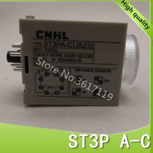 ST3PA-C AC220V AC110V AC380V AC36V DC24V DC12V Time relay timing relay timing power-on delay ST3P JSZ3 A-C