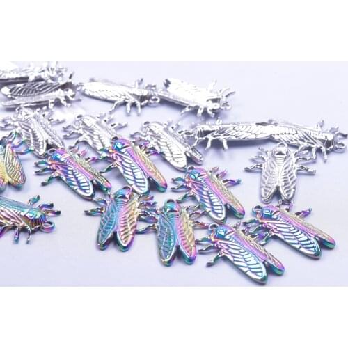 21714 Classic Plated Faith Cross Wings Charms Catholic Jesus Pendant Making Necklaces Men Gift Jewelry No25-48