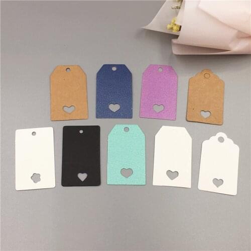 50pcs 5*3cm Colorful Kraft Gift Labels&Stud Earring Display Card For Small Handmade Gift Packaging Decor Paper Card