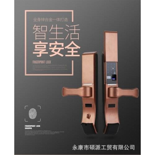 Manufacturer custom home security door slide, zinc alloy password fingerprint lock smart home phone remote smart lock