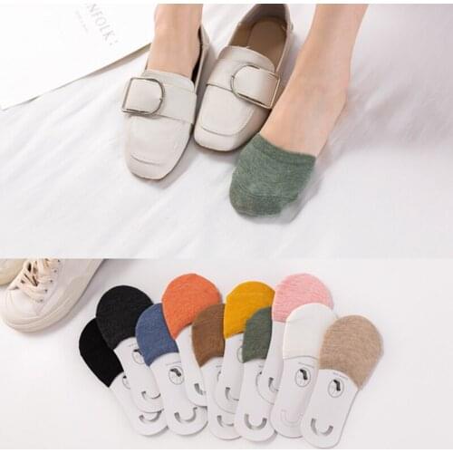 Womens socks half front forefoot socks thin section comfortable Baotou slippers invisible half palm socks key recommendation
