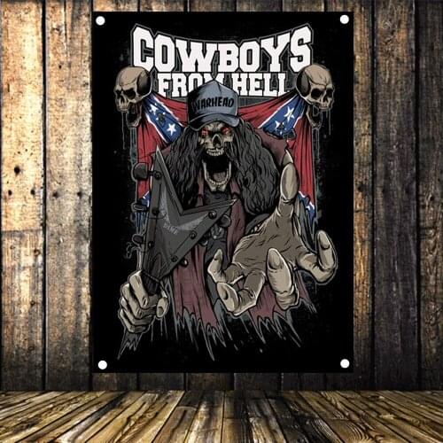 Hard Rock Music Fstival Banners Flag Vintage Canvas Tapestry Retro Rock Jazz Kiss Band Wall Art Poster For Bar Pub Club Decor A3