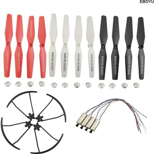 EBOYU 12pcs propeller+4pcs motor + 4pcs protective Cover Guard for VISUO XS809 XS809W XS809HW XS809S RC Quadcopter Drone