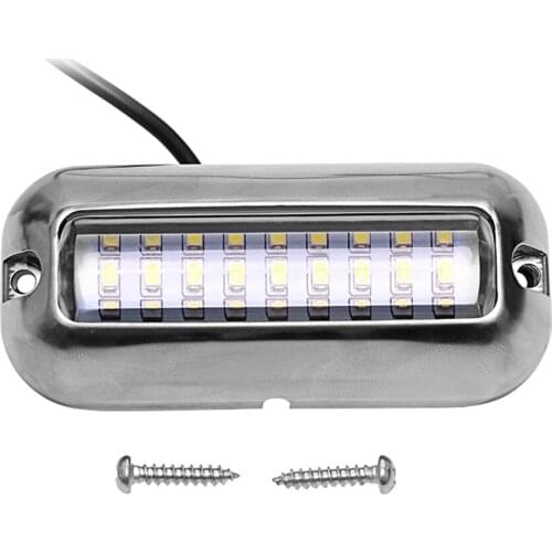 27LED 12V Boat Transom Light Underwater Pontoon Marine Ship Boat Accessories Light Stainless Steel Waterproof Marine Light IP68