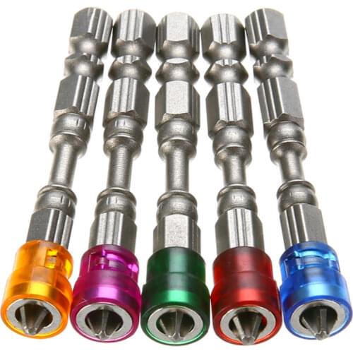 5pcs Drill Bits Magnetic Screwdriver Alloy Steel Single Head Carpentry
