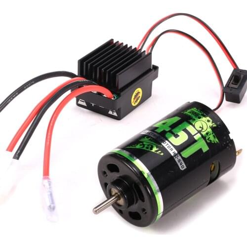 540 Brushed Motor RC Crawler Motor 45T and 60A ESC RC Car ESC Brushed Electric Speed Controller 5V/2A BEC for 1/10 RC Car