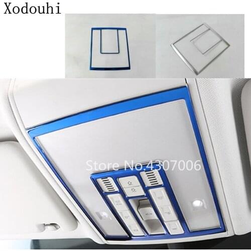 Car Styling Cover Stick Head Read Front Reading Light Lamp Trim Hoods 1pcs For VW Volkswagen Teramont Atlas 2017 2018 2019 2020