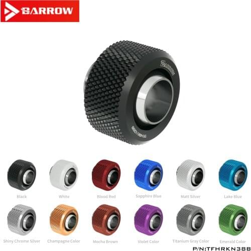 Barrow TFHRKN38B, 3/8"ID*1/2"OD 10x13mm Soft Tube Fittings, G1/4" Fittings For Soft Tubes