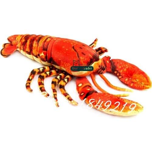 Dorimytrader 110cm X 80cm Large Plush Emulational Animal Lobster Toy Stuffed Soft Pillow Doll Kids Gift Free Shipping DY61166