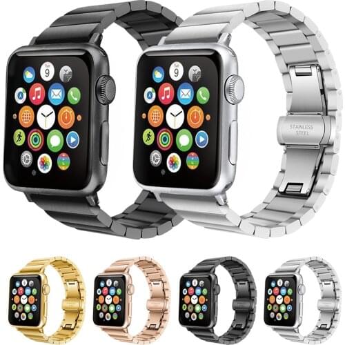 Metal Link Bracelet for Apple Watch Band 44mm 40mm 42mm 38mm Stainless Steel Strap for iwatch Series SE 6 5 4 3 2 1 Watchband